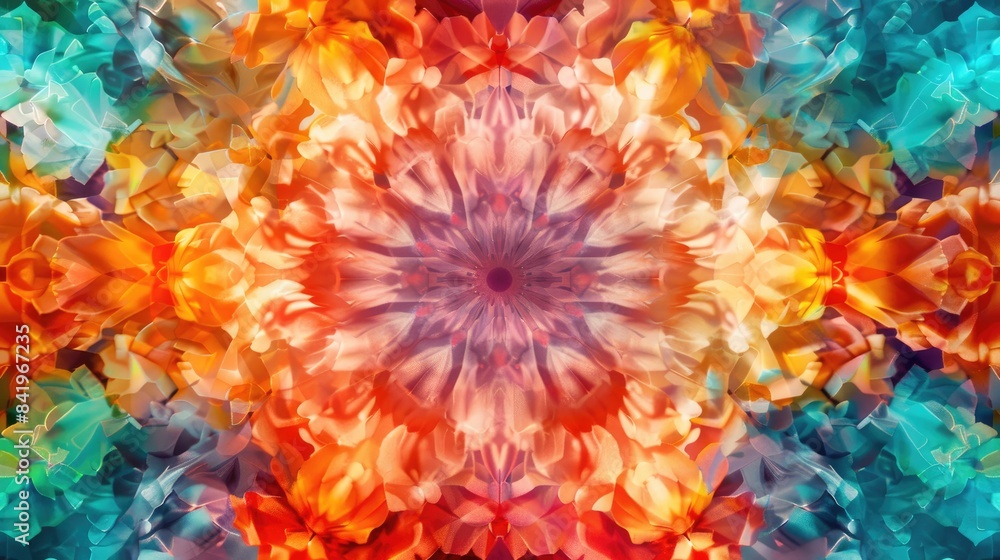 Aufkleber abstract kaleidoscope background with beautiful multicolor texture and unique design