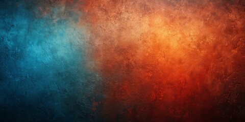 Obraz premium Beautiful Dark orange red blue abstract texture of a Grainy background gradient, providing a soft and delicate ambiance, with space for text overlay.