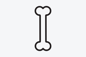 Dog food bone icon vector and illustration art