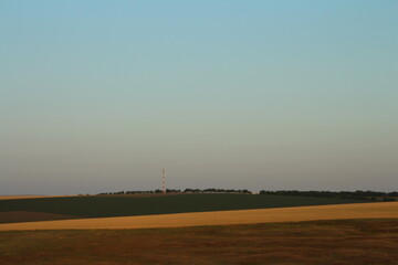 Naklejka premium A field with a dirt road