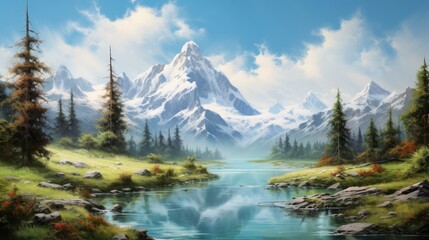 Fototapeta premium autumn in the mountains