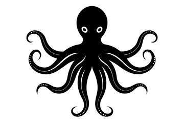 octopus silhouette vector illustration