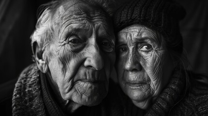 Black and white AI generated portraits