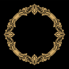 Vector beautiful engraved circle ornament