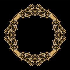 Vector beautiful engraved circle ornament