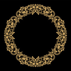 Vector beautiful engraved circle ornament