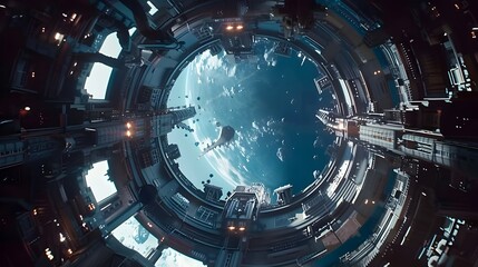 Obraz premium Futuristic Space Habitat