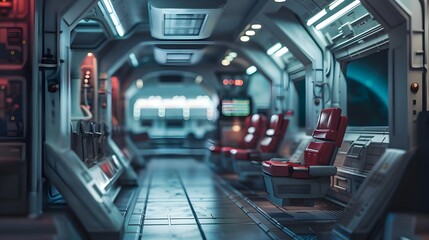Obraz premium Futuristic Spacecraft Interior