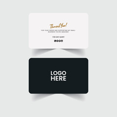 Thank you business card template design vector illustration.	
