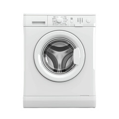 Washing machine isolated on white or transparent background