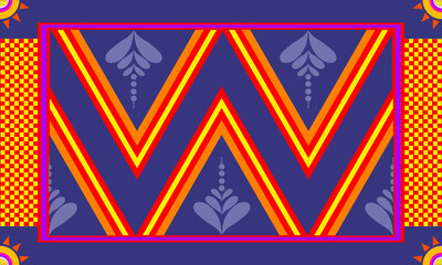 Traditional oriental ethnic pattern embroidery. Abstract vector Aztec style design for textures, fabric, clothing, wrapping, decoration, sarong.
