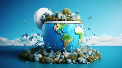 generated illustration of  World Water Day and World Toilet Day