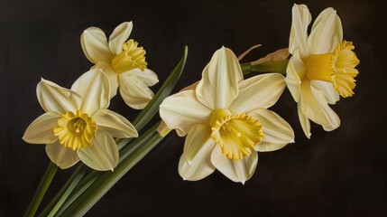 Pale yellow daffodils