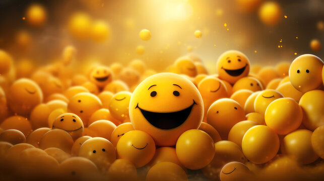 generated illustration of  Happy world smile day banner design.