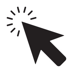 Mouse pointer arrow, Click icon vector, Cursor clicking vector icon. Vector illustration.