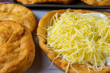 Hungarian deep fried flatbread