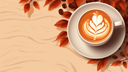 generated illustration of National Cappuccino Day on November 8th