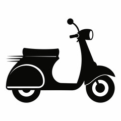 Retro scooter vector illustration an white background