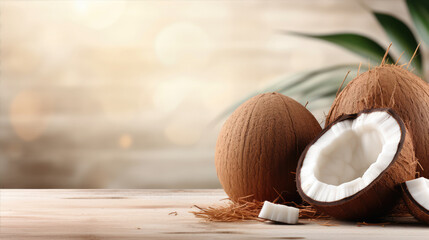 generated illustration of  World Coconut Day background on september 2nd
