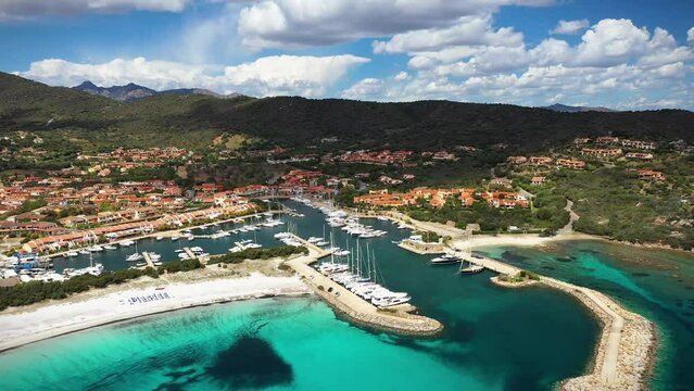 Aerial View of Porto Ottiolu, Province of Sassari, Sardinia