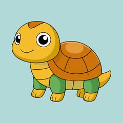 Cute turtle  vector illustration 