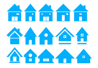 blue, house icon sheet, home page icon button vector
