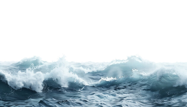 Onde del mare su sfondo trasparente isolate e ritagliate