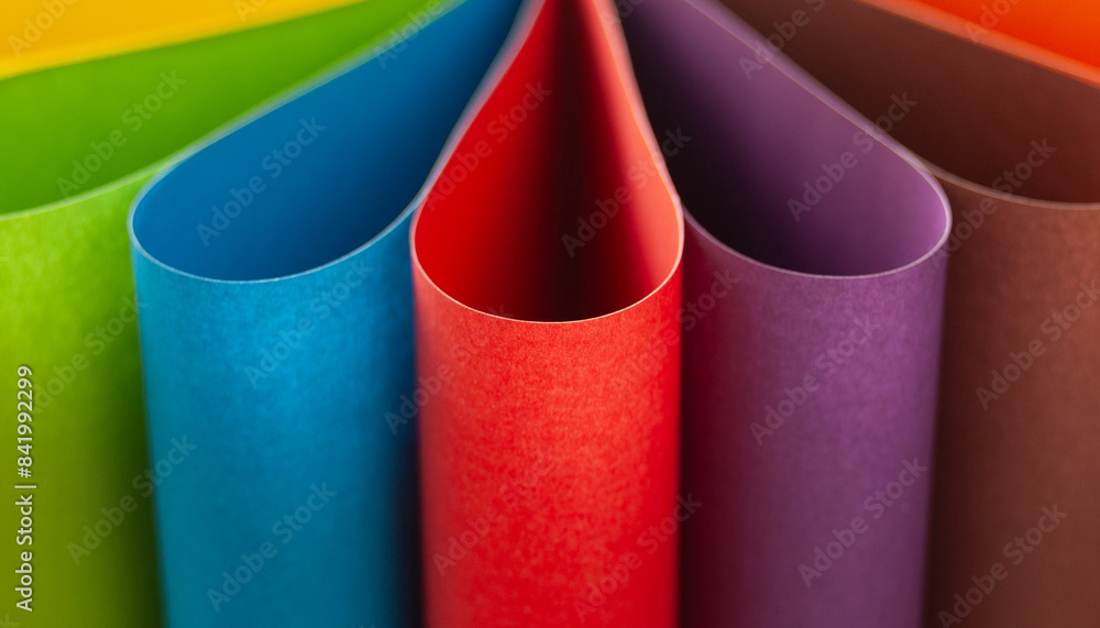 Aufkleber paper texture. colored paper. rolled sheets of paper of different colors. abstract texture backgroun