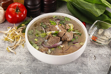 Vietnamese cuisine - Pho Bo soup with beef