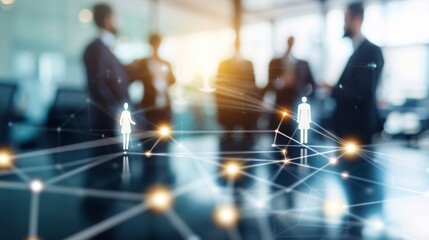 Business Networking Concept with Digital Connections, Generative AI