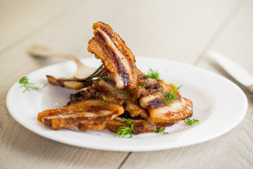 Crispy golden grilled pork belly