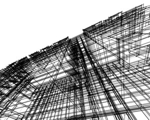 modern architecture project 3d illustration