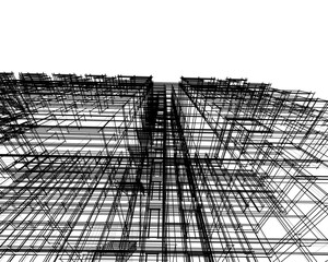 modern architecture project 3d illustration