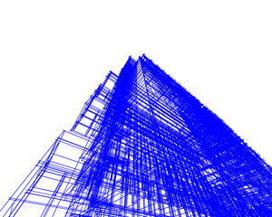 modern architecture project 3d illustration