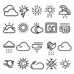 Rain icon, storm icon, weather icon, climate icon, meteorology icon, wind icon, snow icon, moon icon, thunderstorm icon, temperature icon, sun icon, cloud icon, nature icon, sky icon, winter icon,