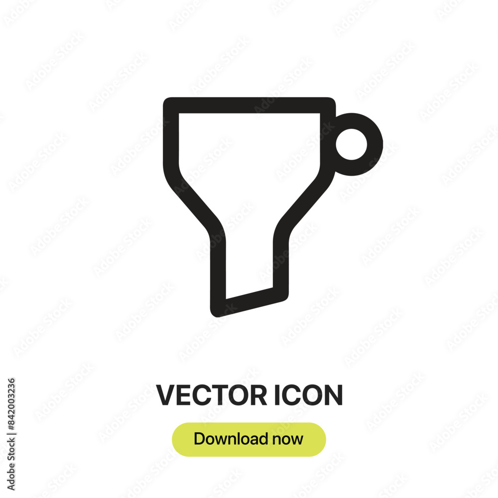 Poster funnel icon vector. linear-style sign for mobile concept and web design. funnel symbol illustration.