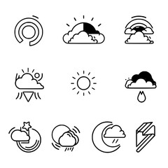 Rain icon, storm icon, weather icon, climate icon, meteorology icon, wind icon, snow icon, moon icon, thunderstorm icon, temperature icon, sun icon, cloud icon, nature icon, sky icon, winter icon, clo