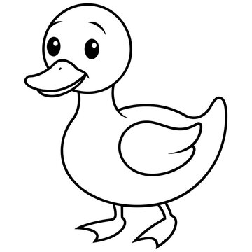 recommend clip art: baby duck line art
