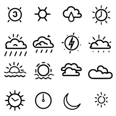 Rain icon, storm icon, weather icon, climate icon, meteorology icon, wind icon, snow icon, moon icon, thunderstorm icon, temperature icon, sun icon, cloud icon, nature icon, sky icon, winter icon, clo