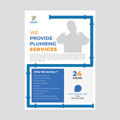 Professional Plumbing Service Flyer Template