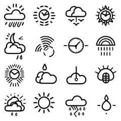 Rain icon, storm icon, weather icon, climate icon, meteorology icon, wind icon, snow icon, moon icon, thunderstorm icon, temperature icon, sun icon, cloud icon, nature icon, sky icon, winter icon, clo