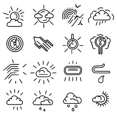Rain icon, storm icon, weather icon, climate icon, meteorology icon, wind icon, snow icon, moon icon, thunderstorm icon, temperature icon, sun icon, cloud icon, nature icon, sky icon, winter icon, clo