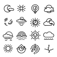 Rain icon, storm icon, weather icon, climate icon, meteorology icon, wind icon, snow icon, moon icon, thunderstorm icon, temperature icon, sun icon, cloud icon, nature icon, sky icon, winter icon, clo