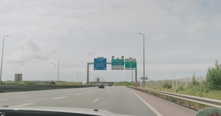 Journey to the Channel Tunnel: Highway Movement from Calais to England through France and the English Channel