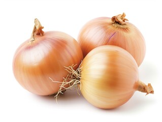 Onions on a white background.