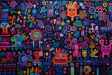 Panama Mola Tapestry