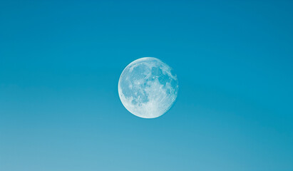 moon in the sky.Minimal creative environment concept.