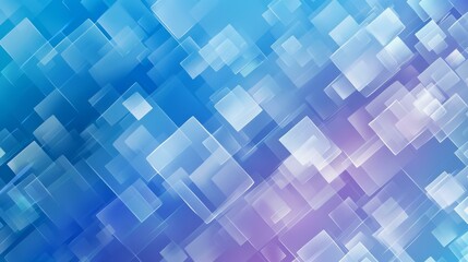Abstract Geometric Background with Blue and Purple Squares, Modern Business Design Technology & Data Concept