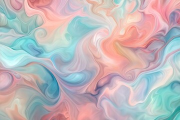 Fototapeta premium Abstract swirling pastel colors in digital art