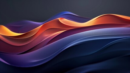 Abstract Waves in Vibrant Colors - Generative AI
